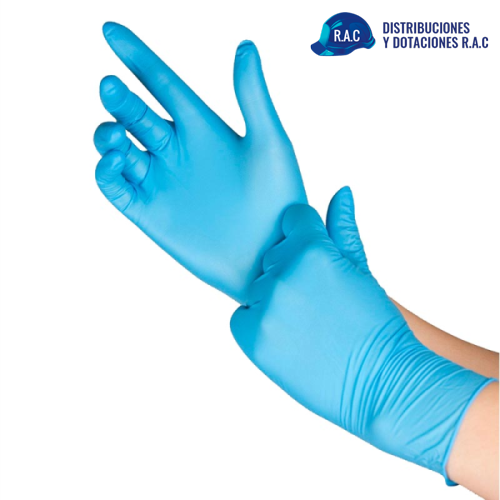 GUANTE NITRILO AZUL 8 Milesimas SOSEGA CAJA X 50 PARES