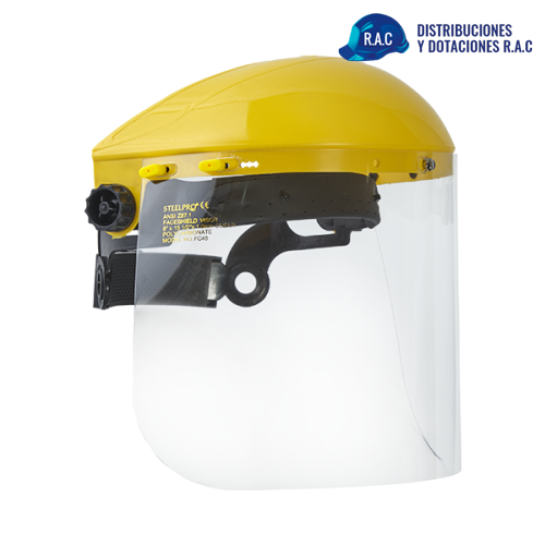 CARETA DE ESMERILAR RATCHET CON VISOR STEELPRO