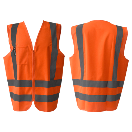 CHALECO ALTA VISIBILIDAD NARANJA -STEELPRO