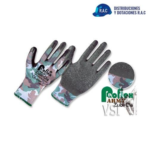 GUANTE PROFLEX ARMY POLYCOTTON LATEX TALLA 8